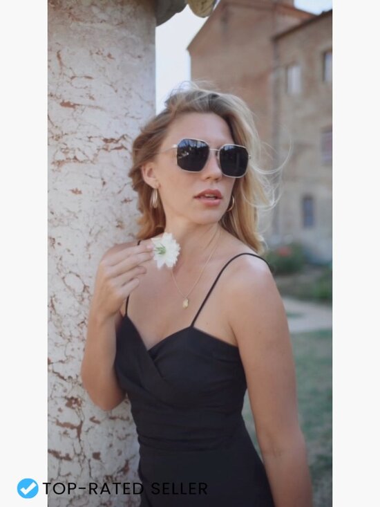 Retro Square Polarized Sunglasses Vintage Oversized Large Metal Frame UV400 main image 6